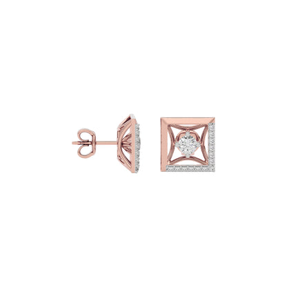 Ethereal Aura Diamond Earrings 18 KT / Rose Gold