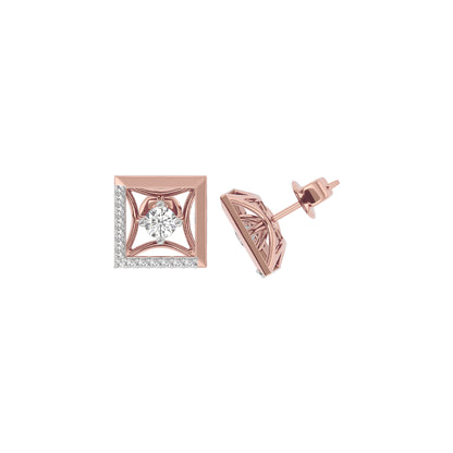 Ethereal Aura Diamond Earrings 18 KT / Rose Gold