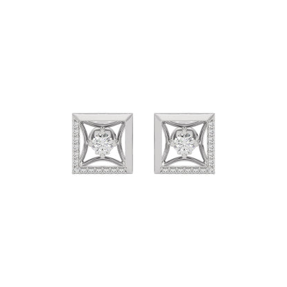 Ethereal Aura Diamond Earrings 18 KT / White Gold