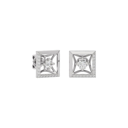 Ethereal Aura Diamond Earrings 18 KT / White Gold