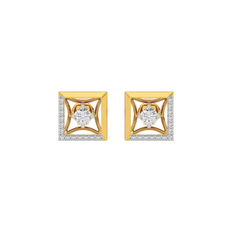 Ethereal Aura Diamond Earrings 18 KT / Yellow Gold