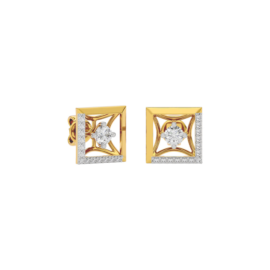 Ethereal Aura Diamond Earrings 18 KT / Yellow Gold