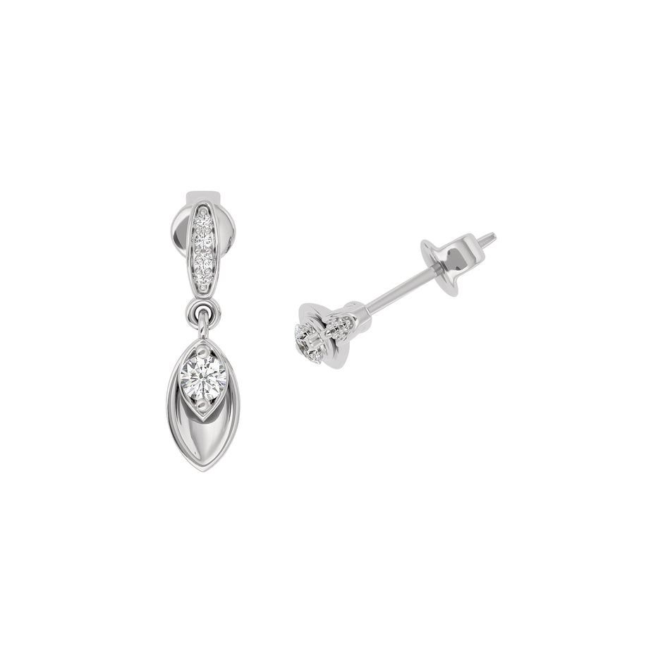 Timeless Opulent Diamond Earrings 18 KT / White Gold
