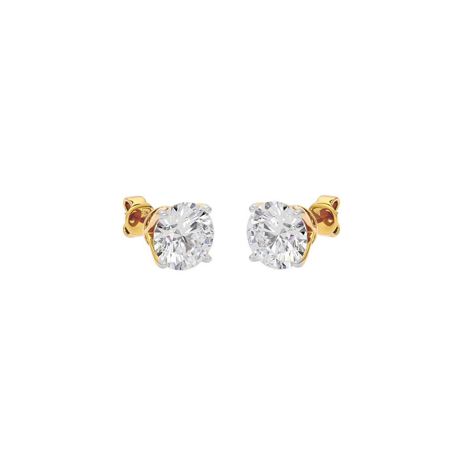 Enchant Elegance Dazzle Earrings 18 KT / Yellow Gold