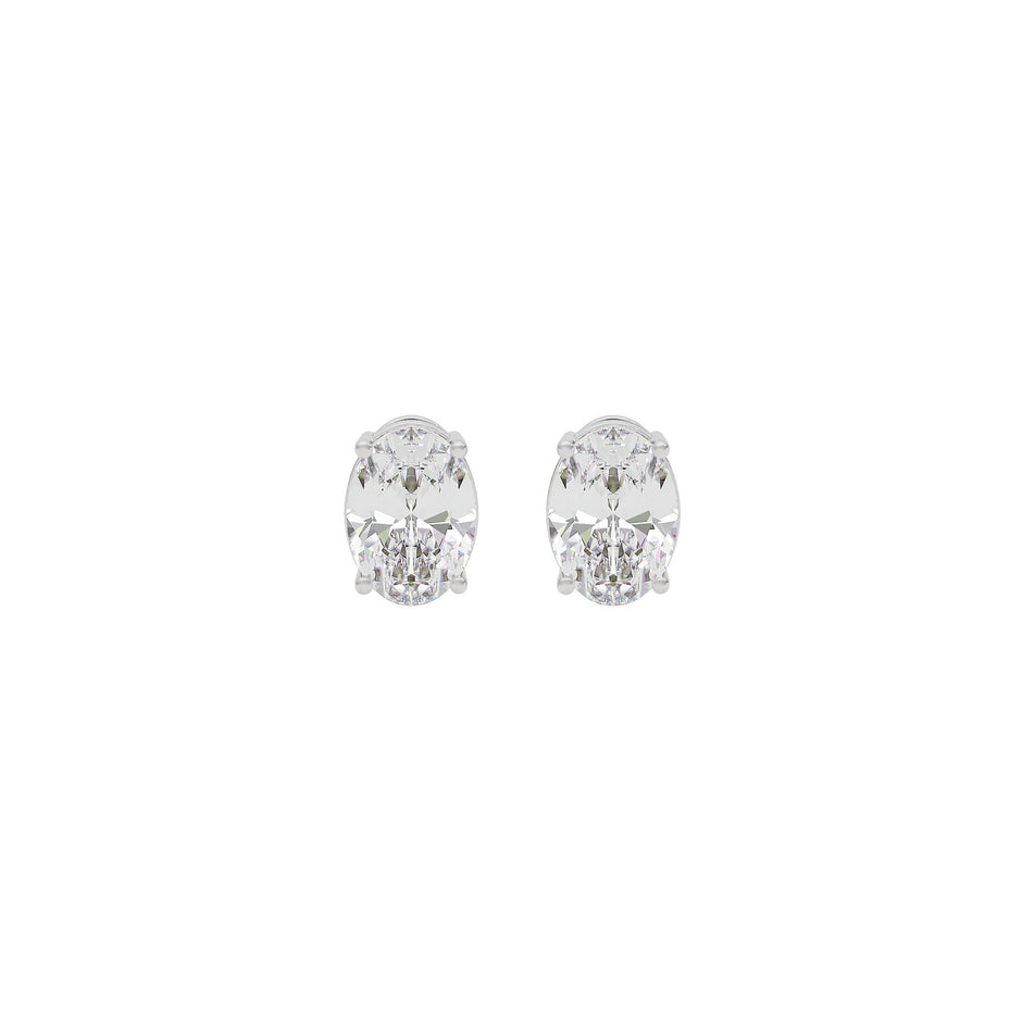 Sparkling Serendipity Diamond Bloom Earrings 18 KT / White Gold