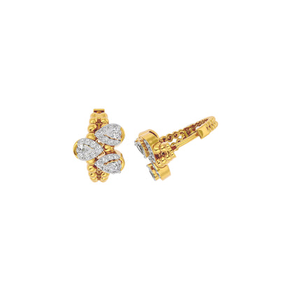 Midnight Glow Diamond Earring 18 KT / Yellow Gold