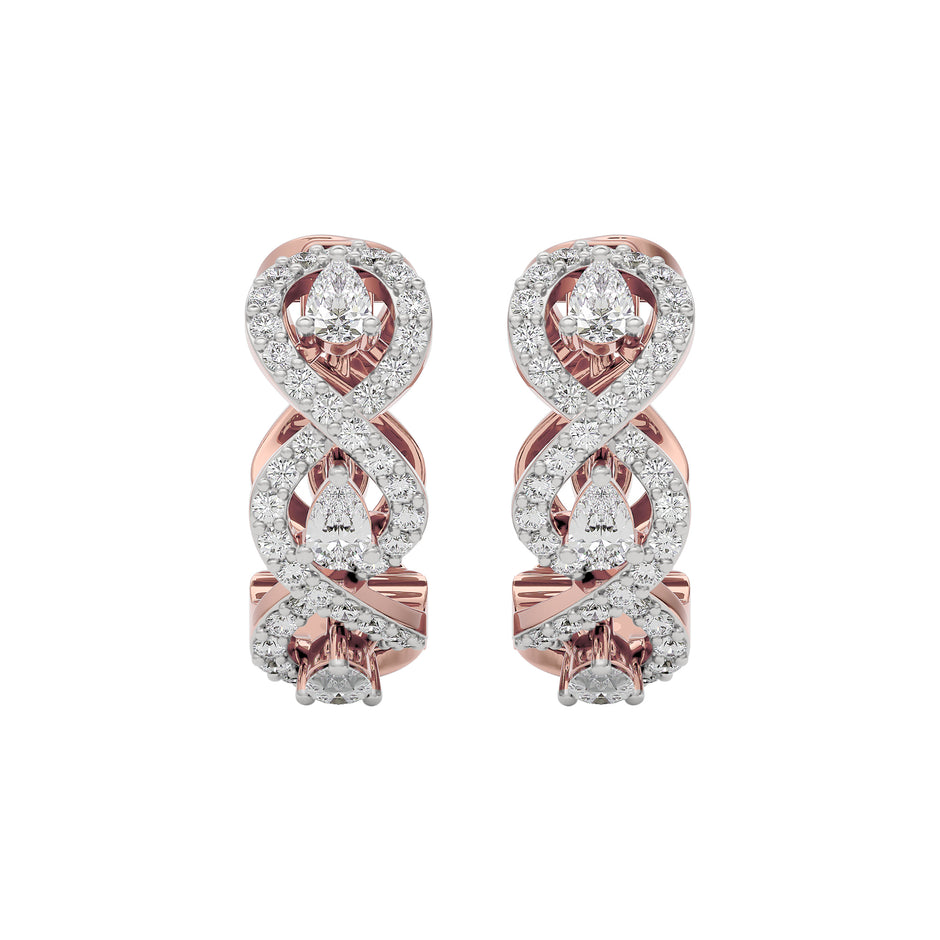 Golden Spark Diamond Earring 18 KT / Rose Gold