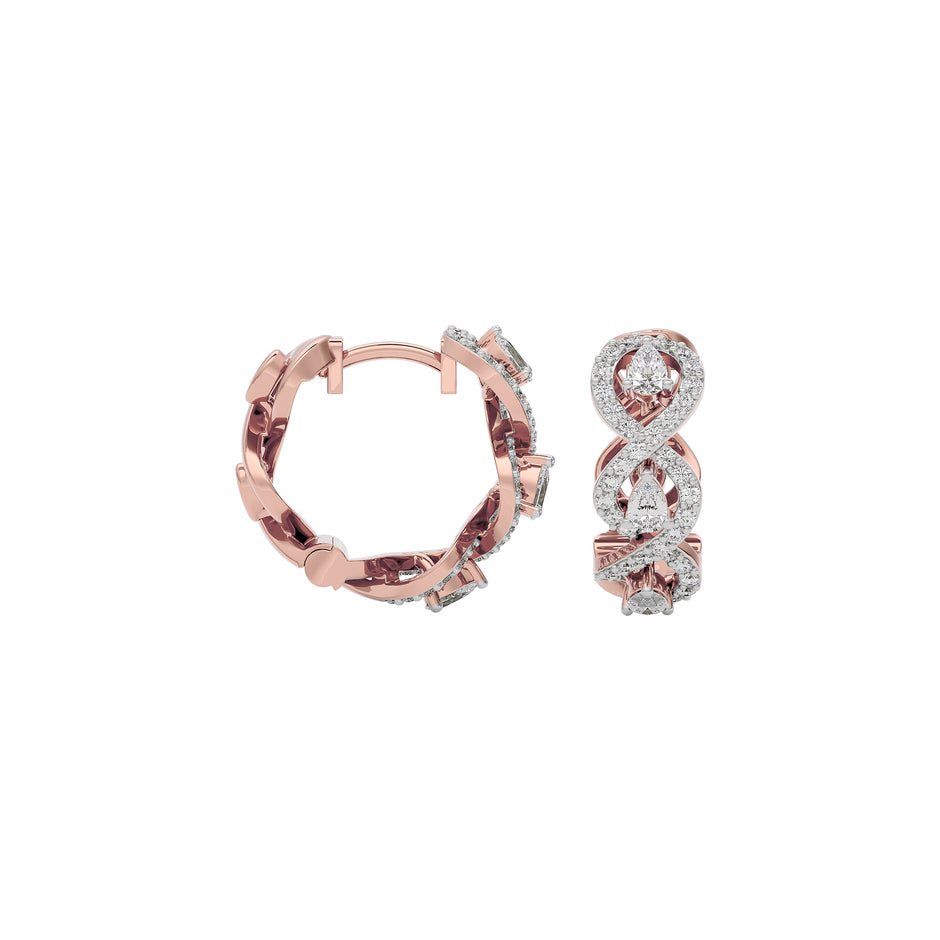 Golden Spark Diamond Earring 18 KT / Rose Gold