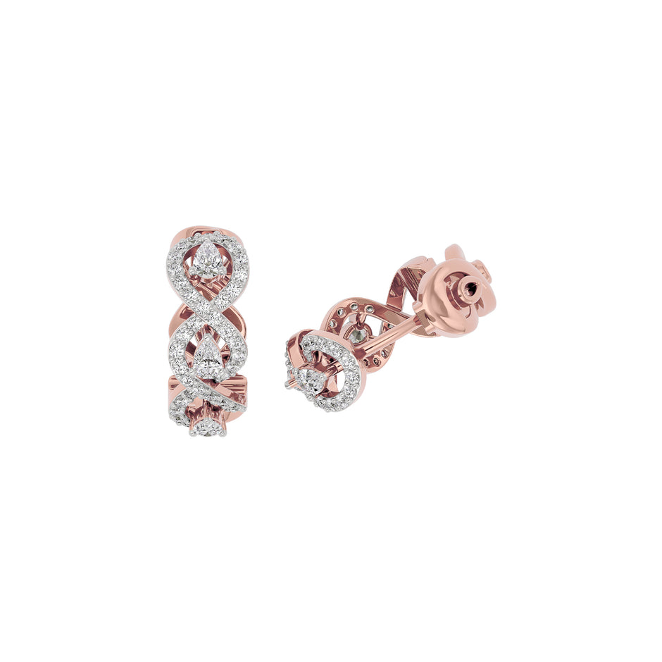 Golden Spark Diamond Earring 18 KT / Rose Gold