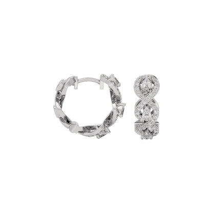 Golden Spark Diamond Earring 18 KT / White Gold