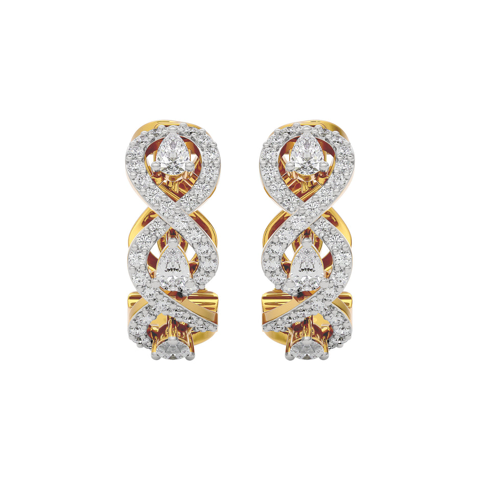 Golden Spark Diamond Earring 18 KT / Yellow Gold