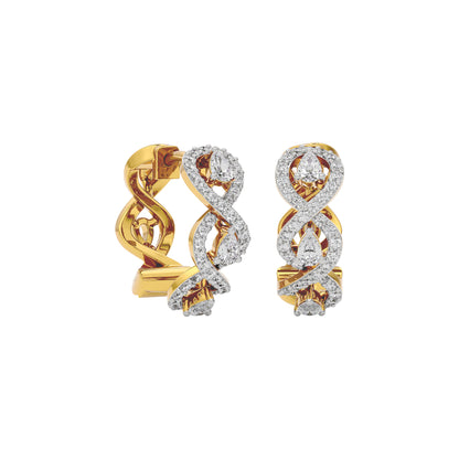 Golden Spark Diamond Earring 18 KT / Yellow Gold