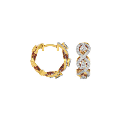 Golden Spark Diamond Earring 18 KT / Yellow Gold