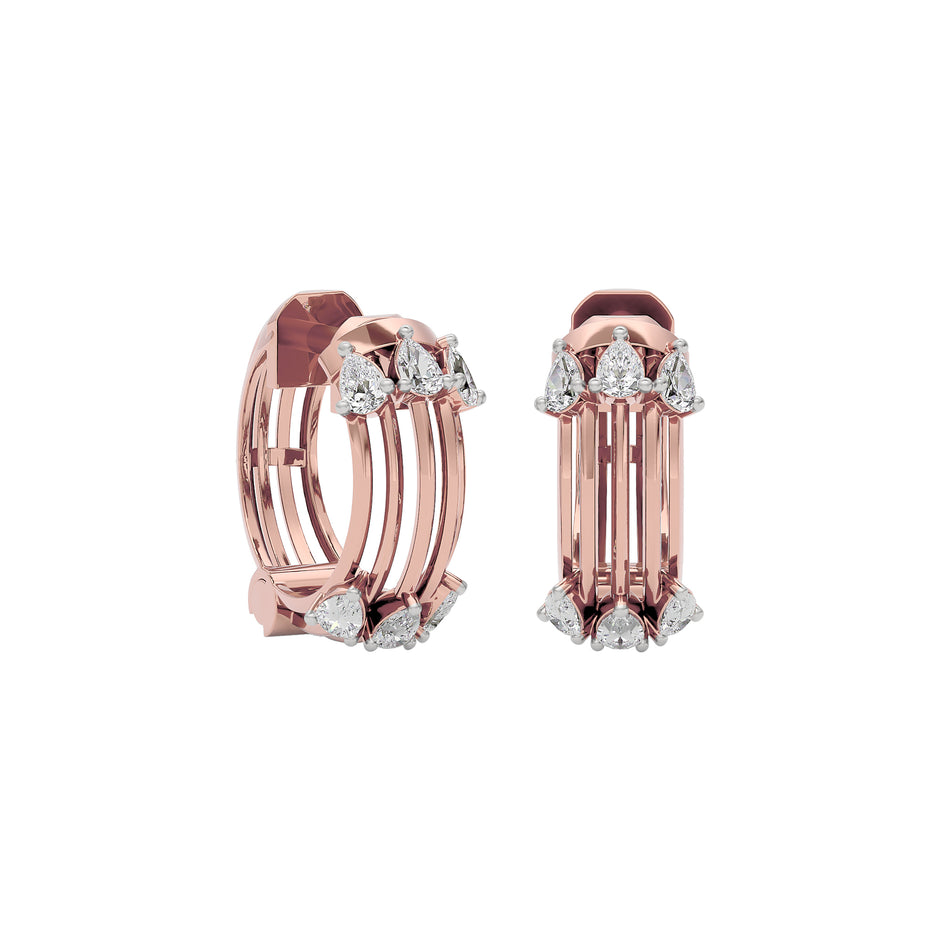 Crystal Radiance Diamond Earring 18 KT / Rose Gold