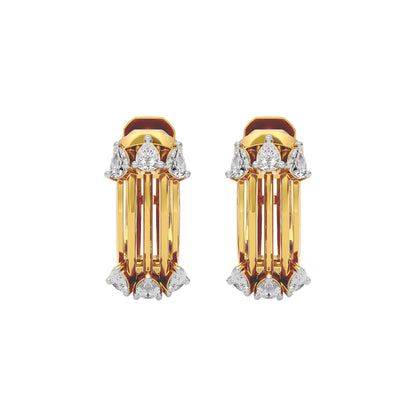 Crystal Radiance Diamond Earring 18 KT / Yellow Gold