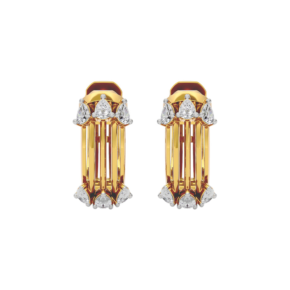 Crystal Radiance Diamond Earring 18 KT / Yellow Gold
