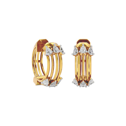 Crystal Radiance Diamond Earring 18 KT / Yellow Gold