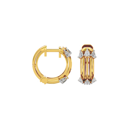 Crystal Radiance Diamond Earring 18 KT / Yellow Gold