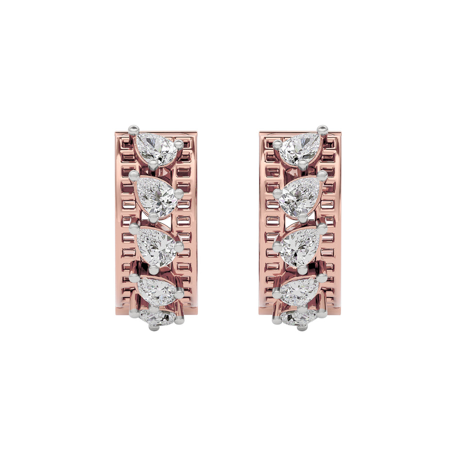 Sapphire Bliss Diamond Earring 18 KT / Rose Gold