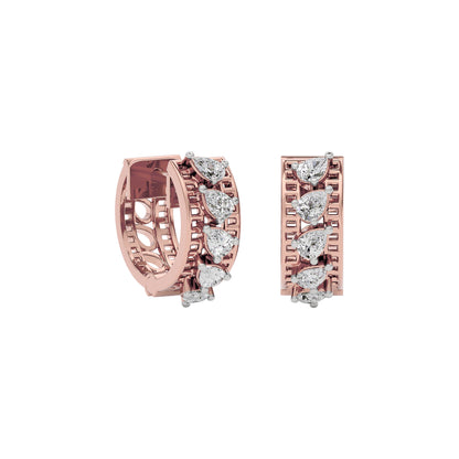 Sapphire Bliss Diamond Earring 18 KT / Rose Gold