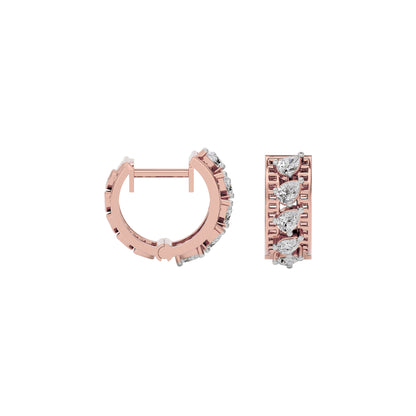 Sapphire Bliss Diamond Earring 18 KT / Rose Gold