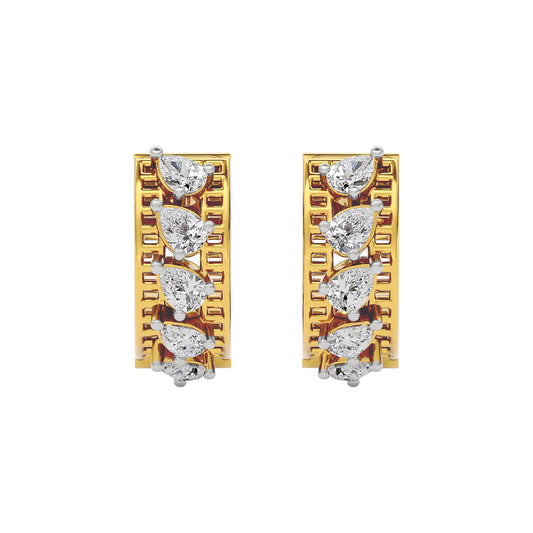 Sapphire Bliss Diamond Earring 18 KT / Yellow Gold