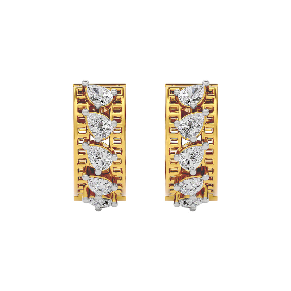 Sapphire Bliss Diamond Earring 18 KT / Yellow Gold