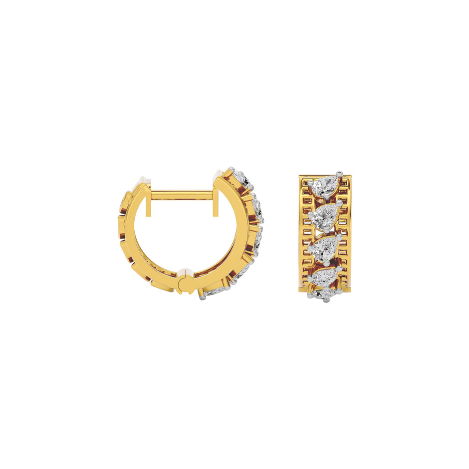 Sapphire Bliss Diamond Earring 18 KT / Yellow Gold