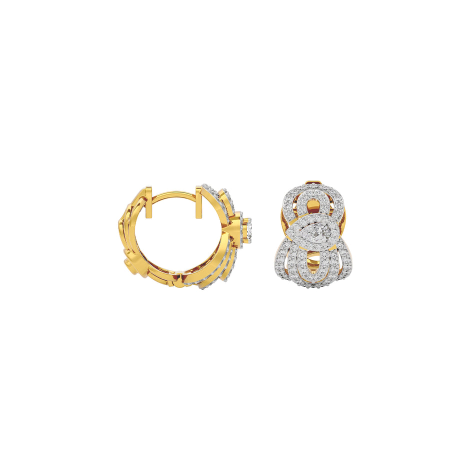 Regal Charm Diamond Earring 18 KT / Yellow Gold