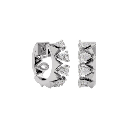 Lunar Luster Diamond Earring 18 KT / White Gold