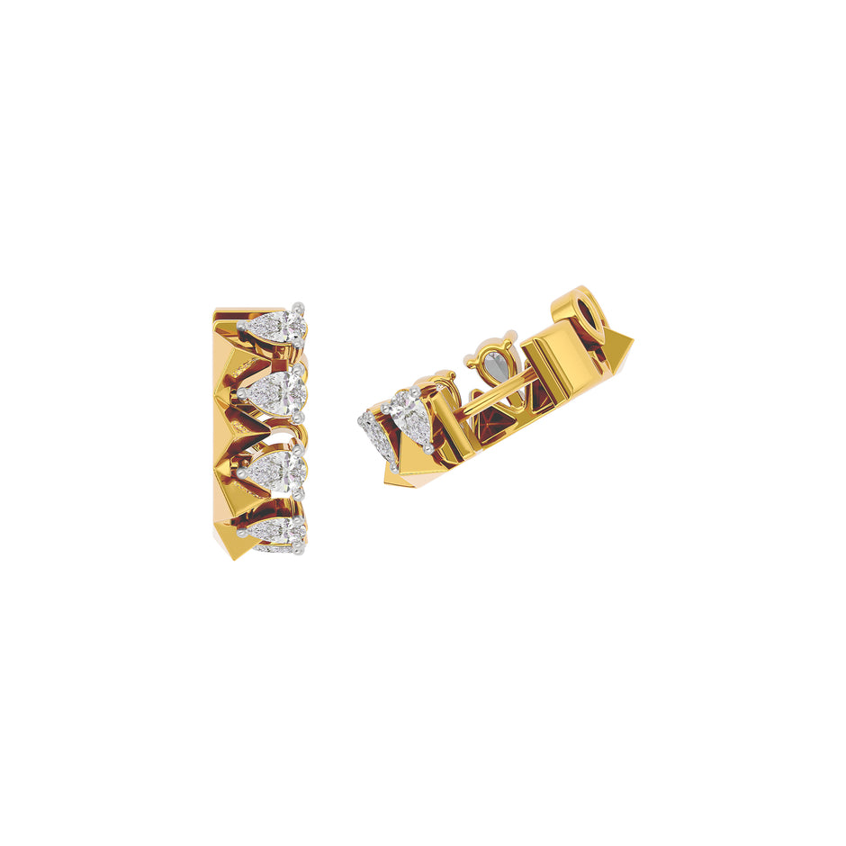 Lunar Luster Diamond Earring 18 KT / Yellow Gold