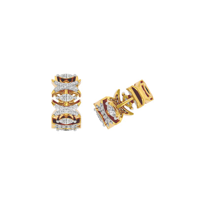 Diamond Petal Drop Earring 18 KT / Yellow Gold