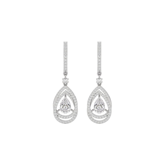 Starlight Embrace Diamond Earring 18 KT / White Gold