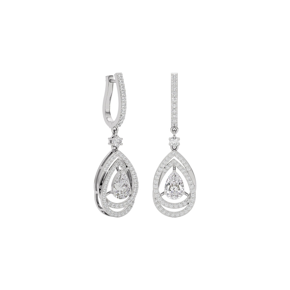 Starlight Embrace Diamond Earring 18 KT / White Gold