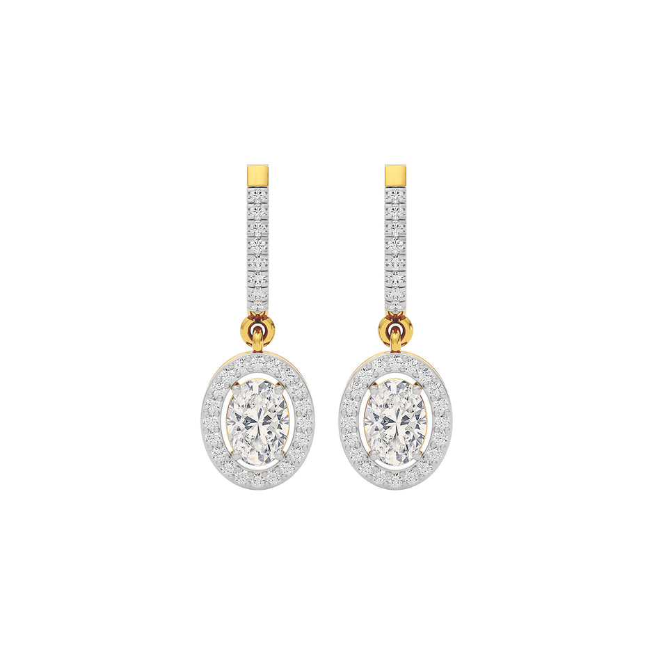 Radiant Blossom Diamond Earring 18 KT / Yellow Gold