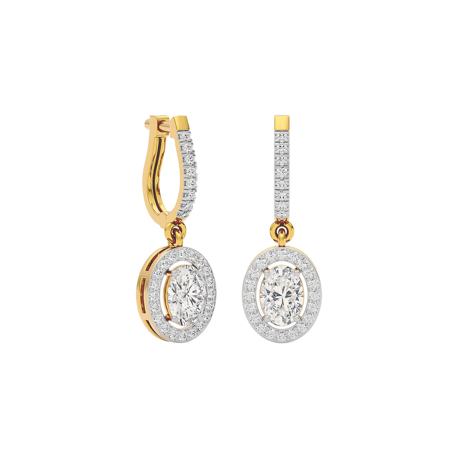 Radiant Blossom Diamond Earring 18 KT / Yellow Gold