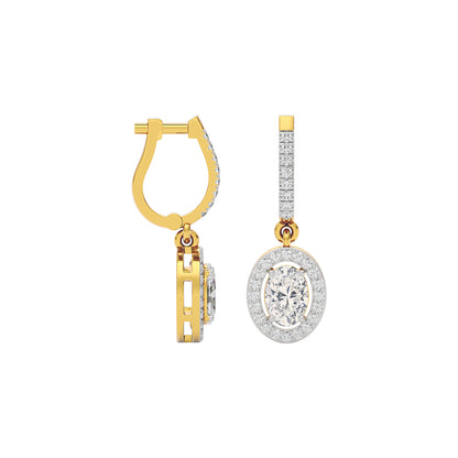 Radiant Blossom Diamond Earring 18 KT / Yellow Gold