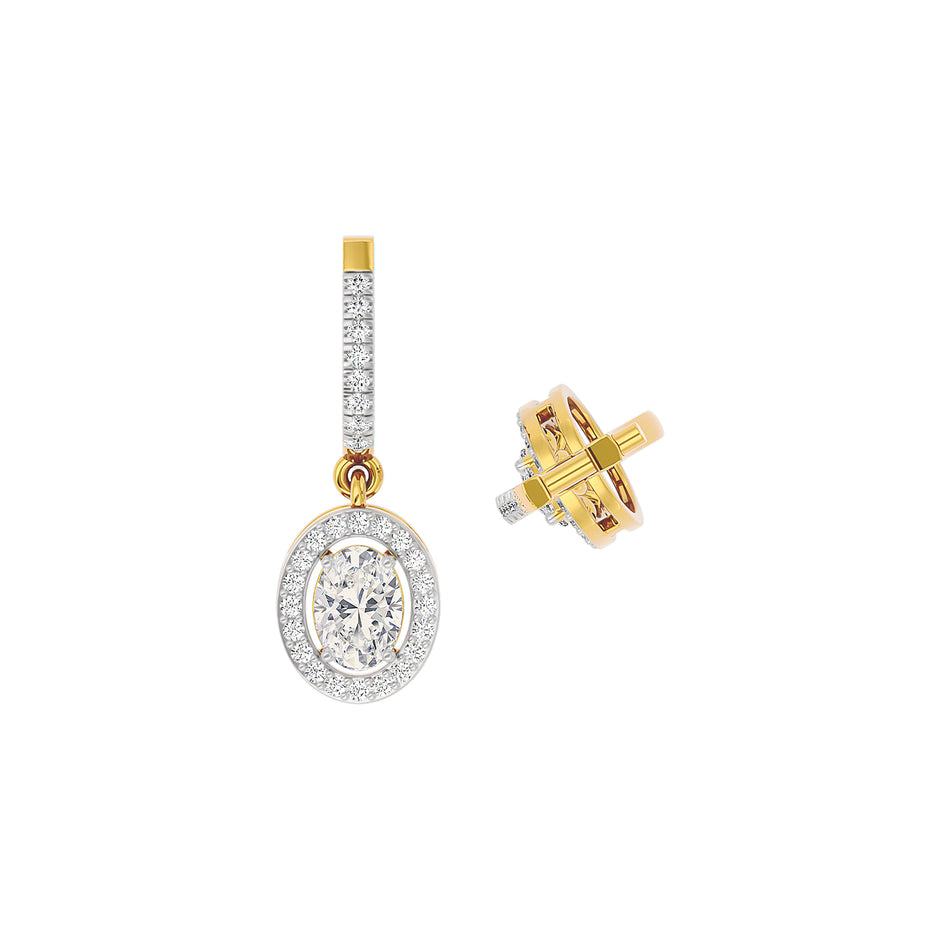 Radiant Blossom Diamond Earring 18 KT / Yellow Gold