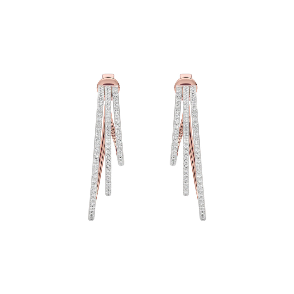 Crystal Dew Diamond Earring 18 KT / Rose Gold