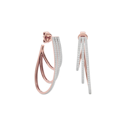Crystal Dew Diamond Earring 18 KT / Rose Gold