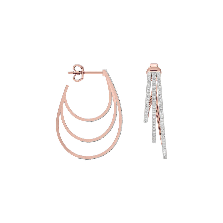 Crystal Dew Diamond Earring 18 KT / Rose Gold