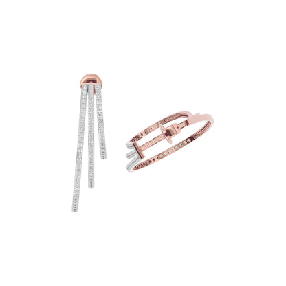 Crystal Dew Diamond Earring 18 KT / Rose Gold