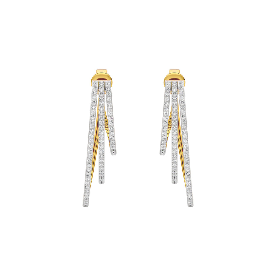 Crystal Dew Diamond Earring 18 KT / Yellow Gold