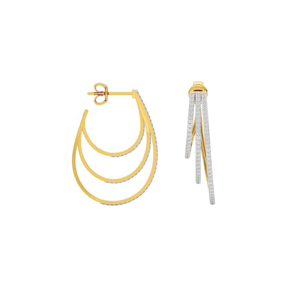 Crystal Dew Diamond Earring 18 KT / Yellow Gold