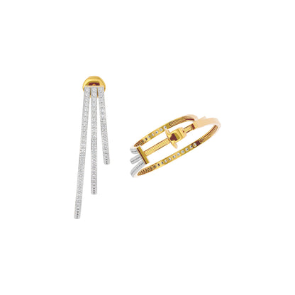 Crystal Dew Diamond Earring 18 KT / Yellow Gold