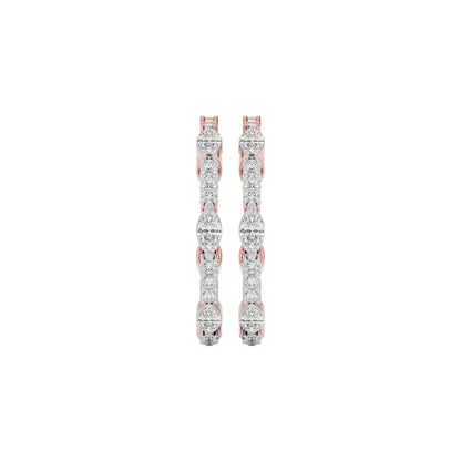 Diamond Halo Spark Diamond Earring 18 KT / Rose Gold