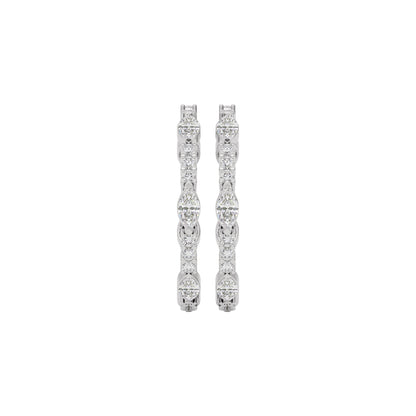 Diamond Halo Spark Diamond Earring 18 KT / White Gold