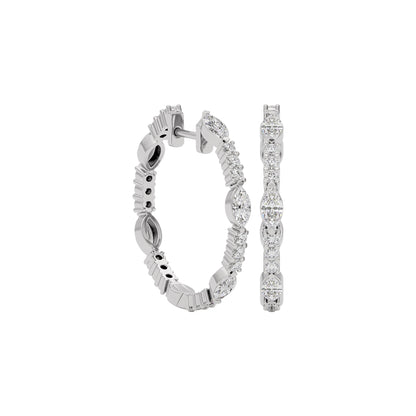 Diamond Halo Spark Diamond Earring 18 KT / White Gold
