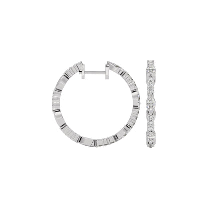 Diamond Halo Spark Diamond Earring 18 KT / White Gold
