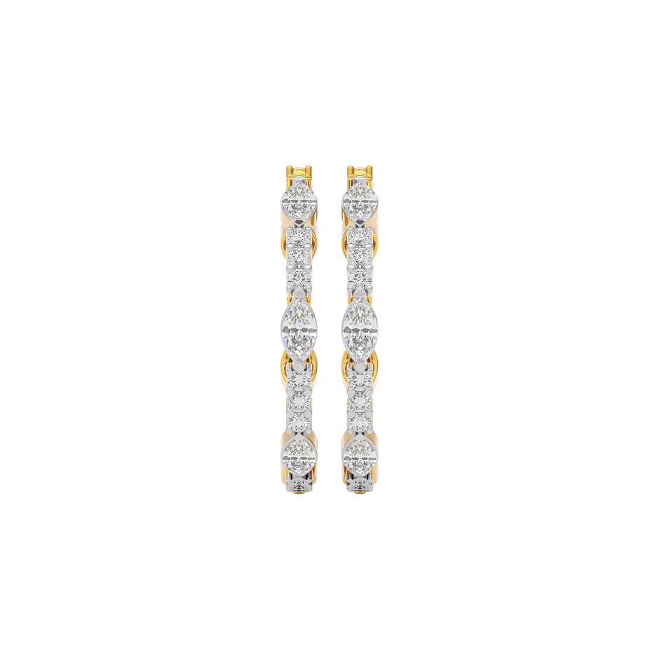 Diamond Halo Spark Diamond Earring 18 KT / Yellow Gold
